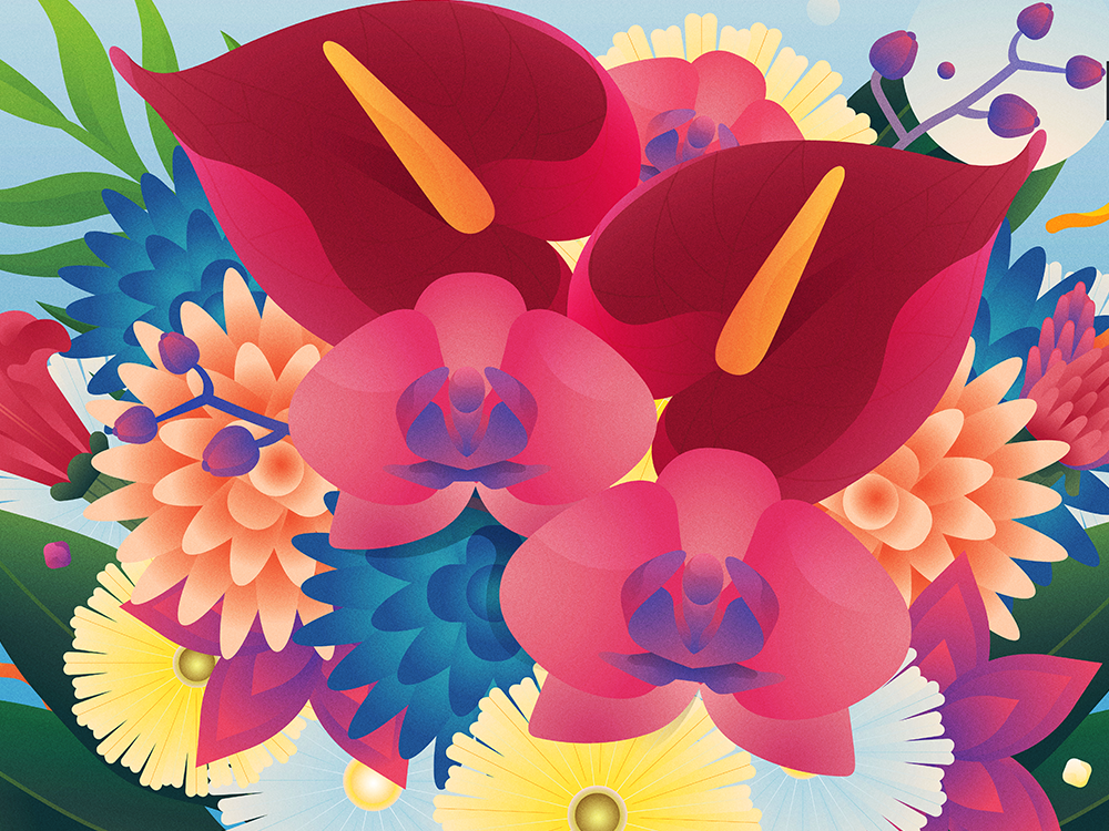 A large illustrated backdrop covering the renovation site of Cebu’s Carbon Public Market