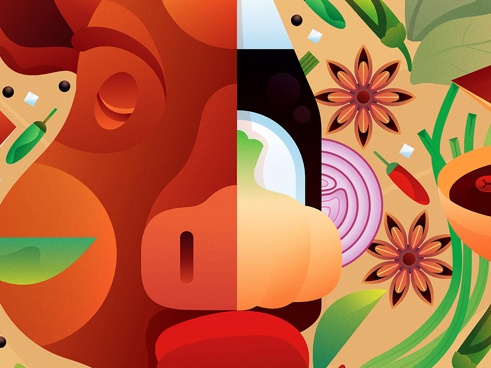 A large illustrated backdrop covering the renovation site of Cebu’s Carbon Public Market