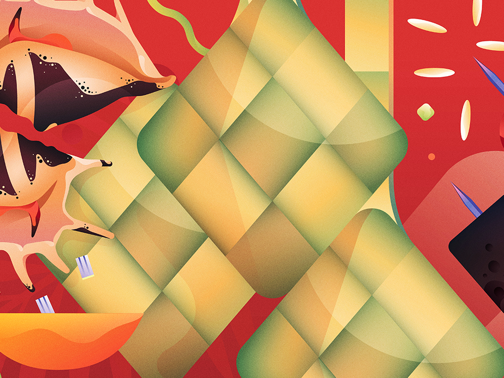 A large illustrated backdrop covering the renovation site of Cebu’s Carbon Public Market